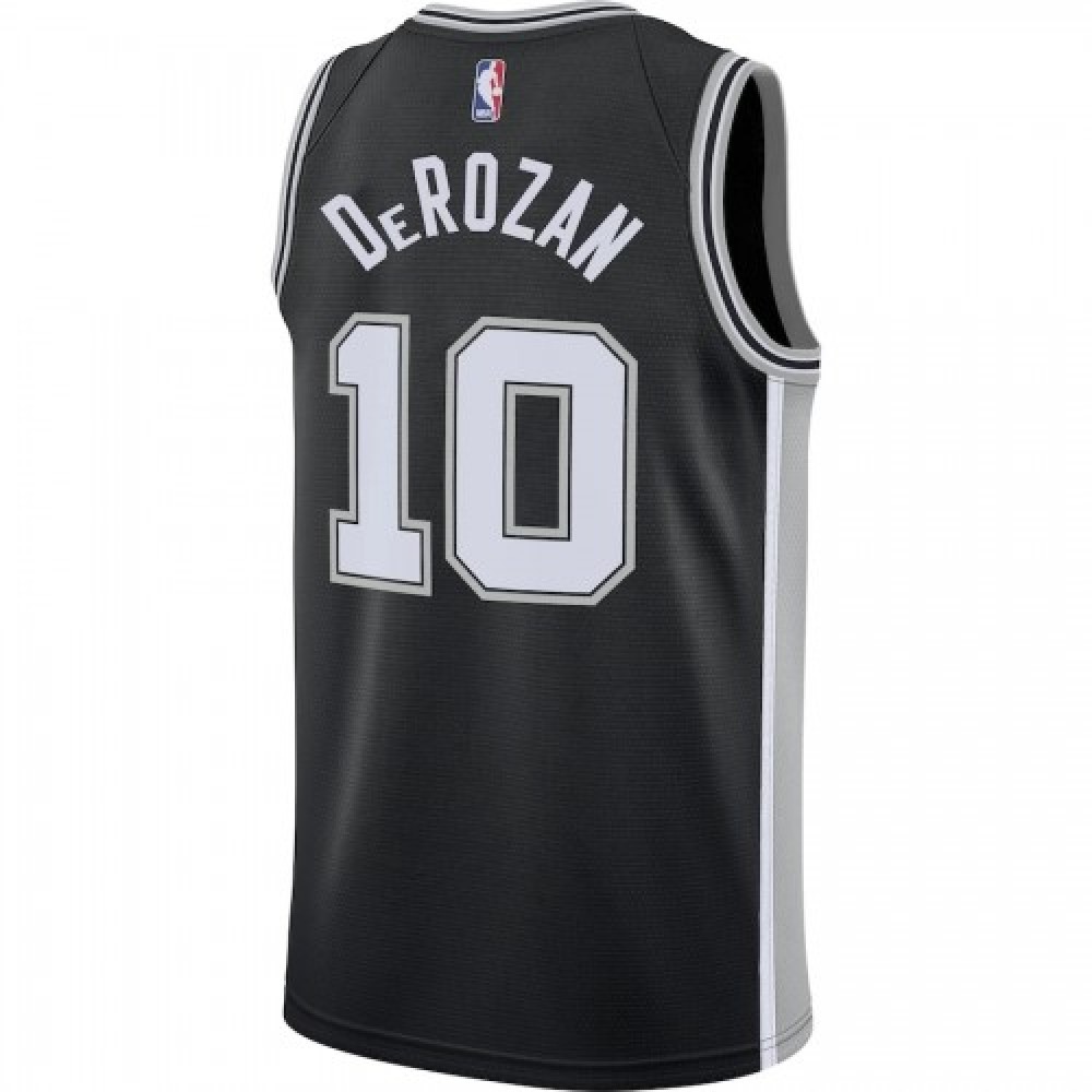 Men's San Antonio Spurs DeMar DeRozan #10 Black Swingman Jersey - Icon Edition-Pro Kit Vault | Brand New 26/27 Sports Jerseys